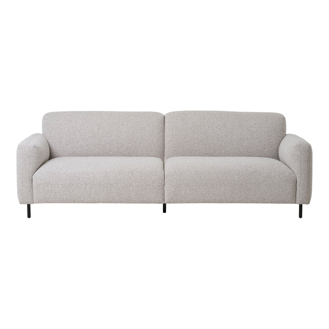 Produktbillede af HOUSE NORDIC Salvador 3 pers. sofa lysegrå bouclé polyester stof og sort stål i premium kvalitet