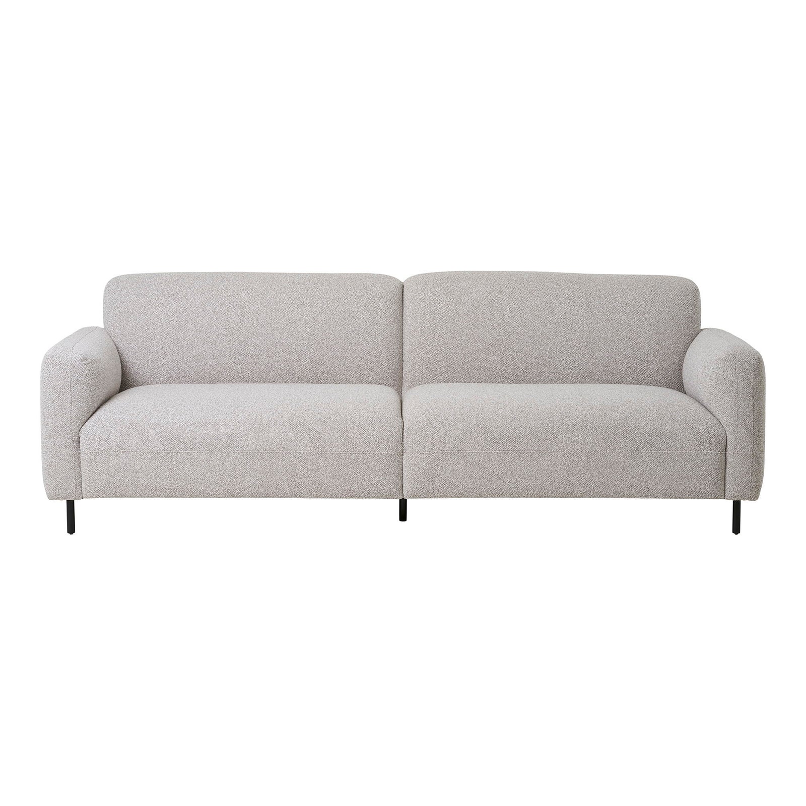 Produktbillede af HOUSE NORDIC Salvador 3 pers. sofa lysegrå bouclé polyester stof og sort stål i premium kvalitet
