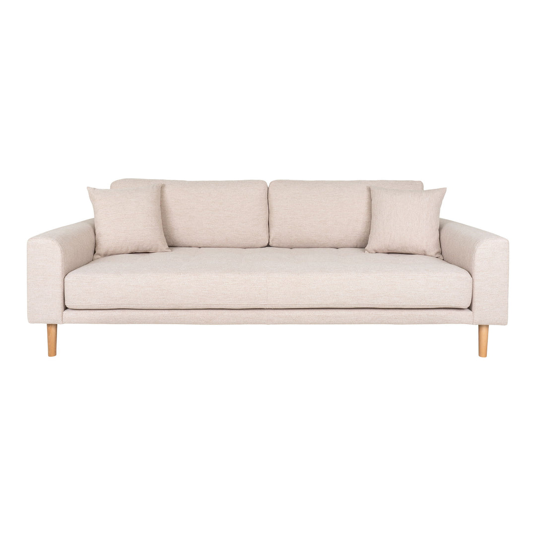 HOUSE NORDIC Lido 3 pers. sofa m. 2 puder sand polyester og natur bøg