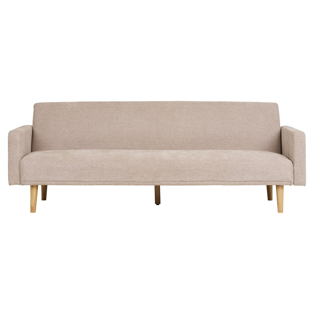 Produktbillede af HOUSE NORDIC Kells sovesofa mørk sand polyester og natur træ i premium kvalitet
