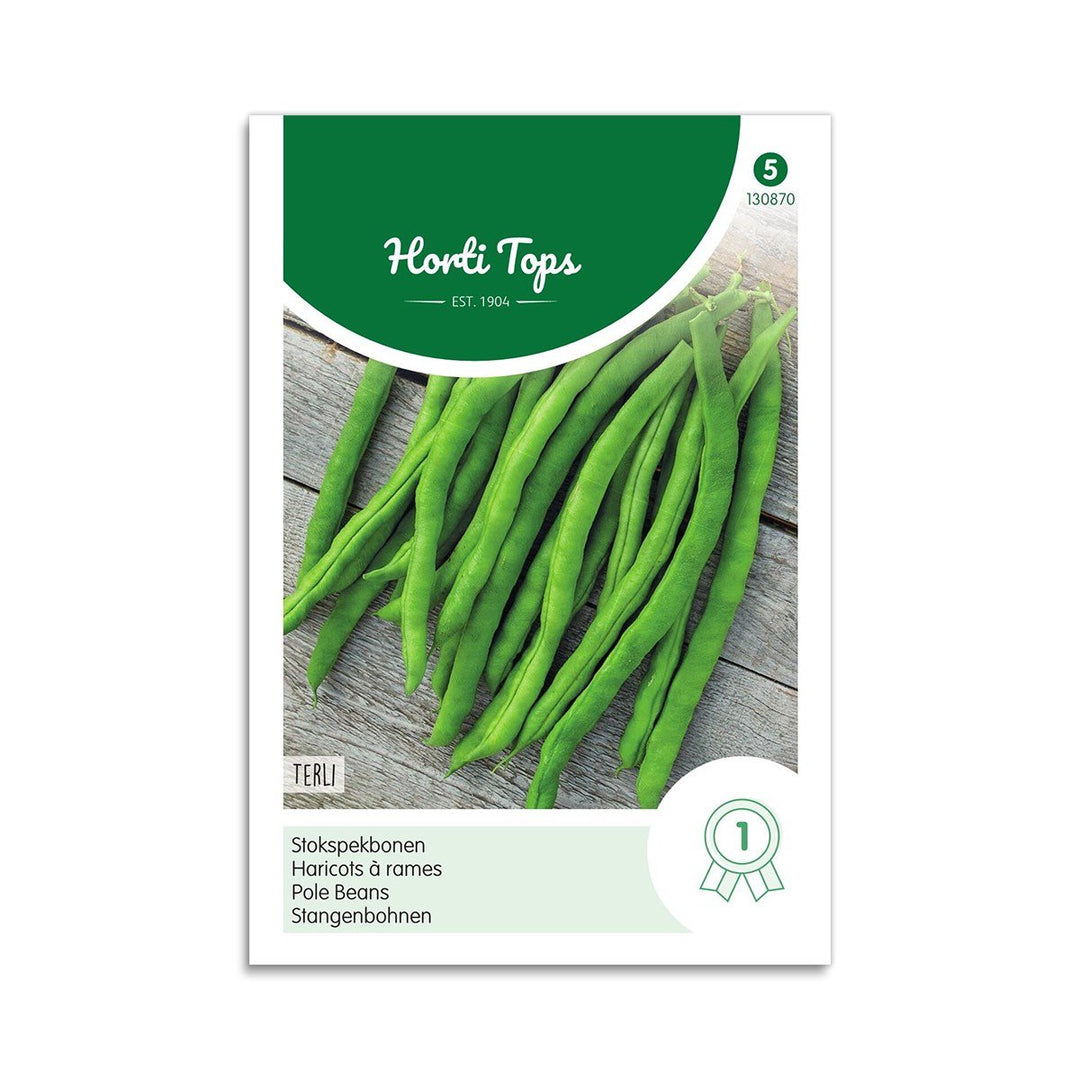 Produktbillede af Stangbønne frø Terli Horti Tops på tilbud i høj kvalitet