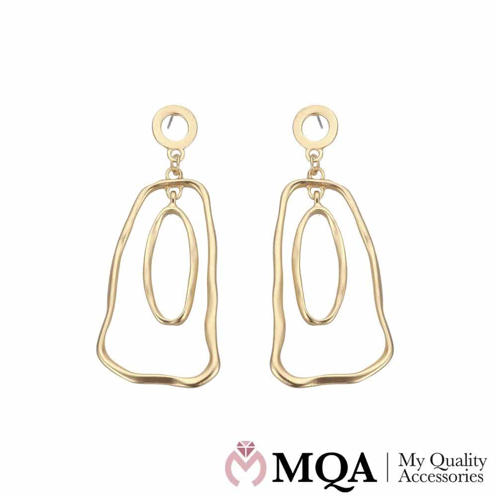 Produktbillede af Øreringe ring og asymmetrisk vedhæng på tilbud