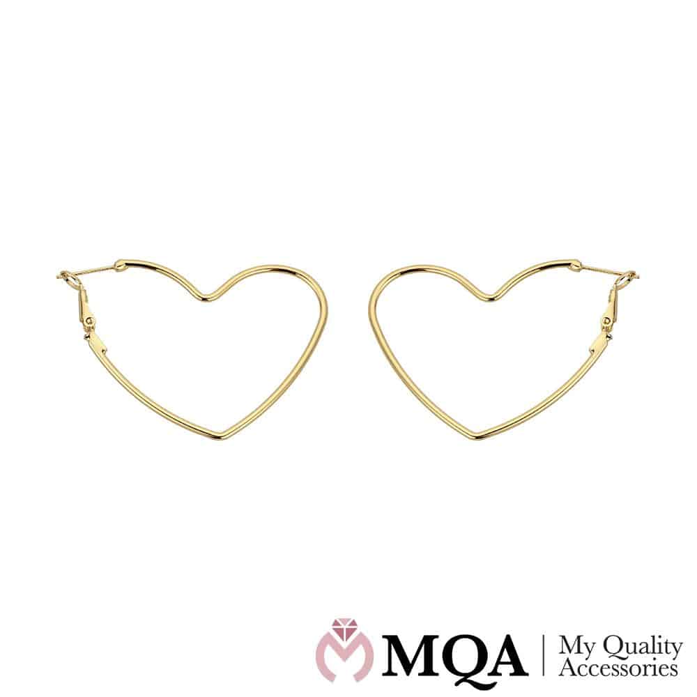 Produktbillede af Øreringe hjerteformet på tilbud