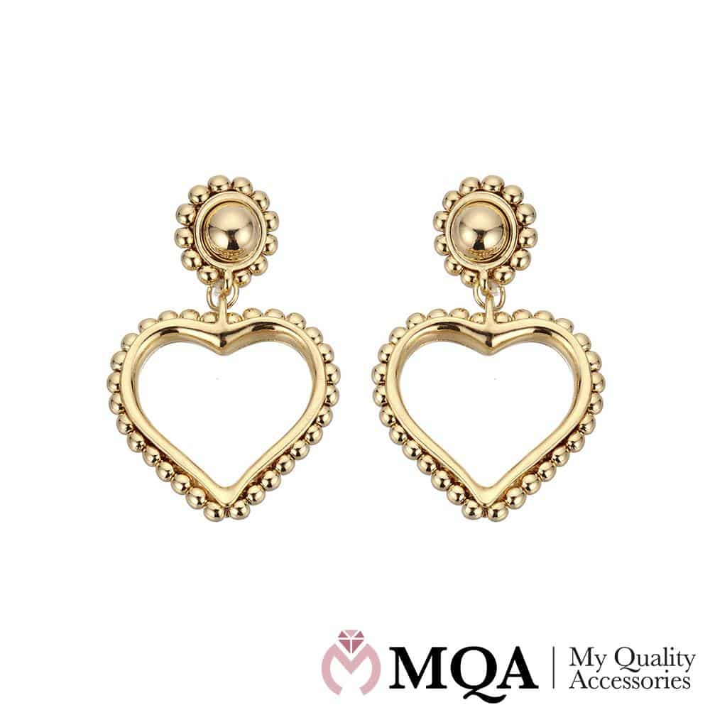 Produktbillede af Køb Øreringe med hjerte vedhæng på tilbud