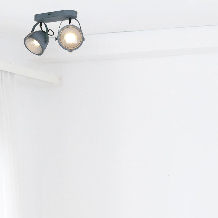 Produktbillede af Ryder spotlampe i grå metal to skærme på tilbud i høj kvalitet