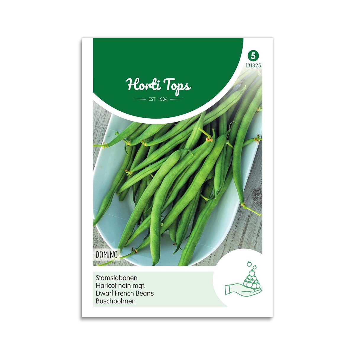 Produktbillede af Buskbønne frø Domino Horti Tops på tilbud i høj kvalitet