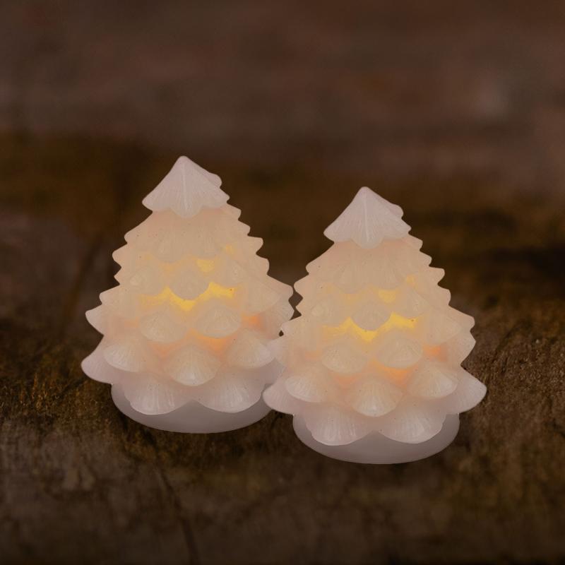 Produktbillede af Sirius Carla Juletræ Mini 2 stk Hvid H7 cm i premium kvalitet