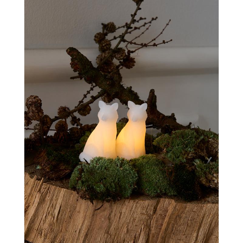 Produktbillede af Sirius Edda Ræv 2 stk. hvid 9,8 cm i premium kvalitet