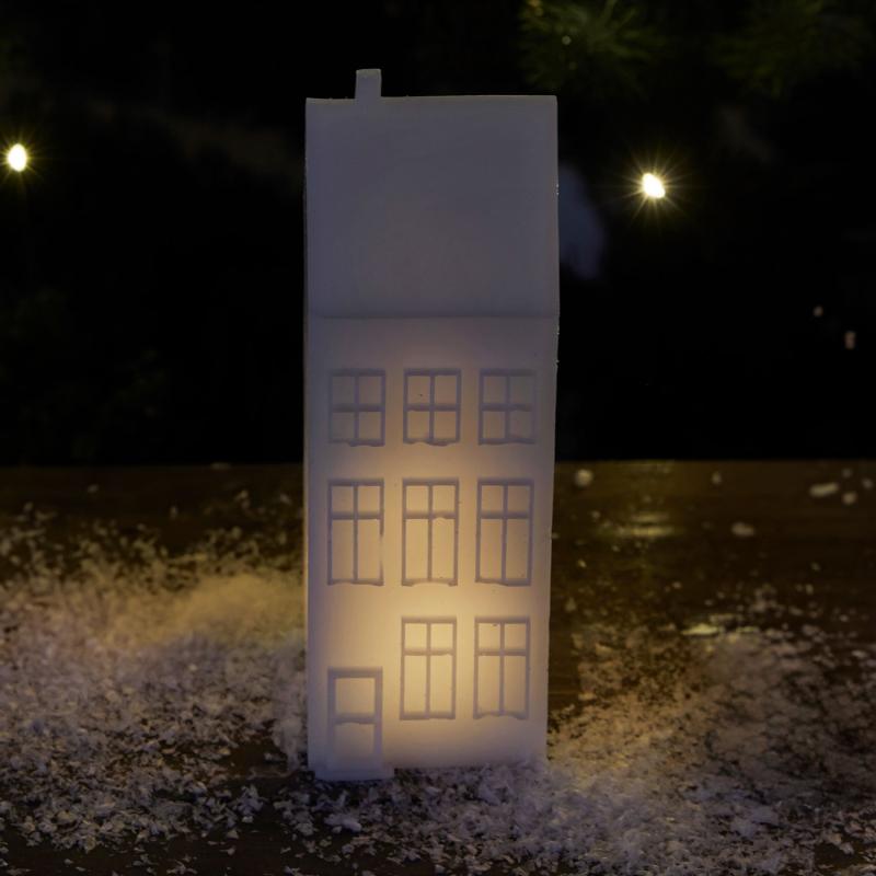 Produktbillede af Sirius Copenhagen Nyhavn byhus hvid L6xB6x17,5cm i premium kvalitet