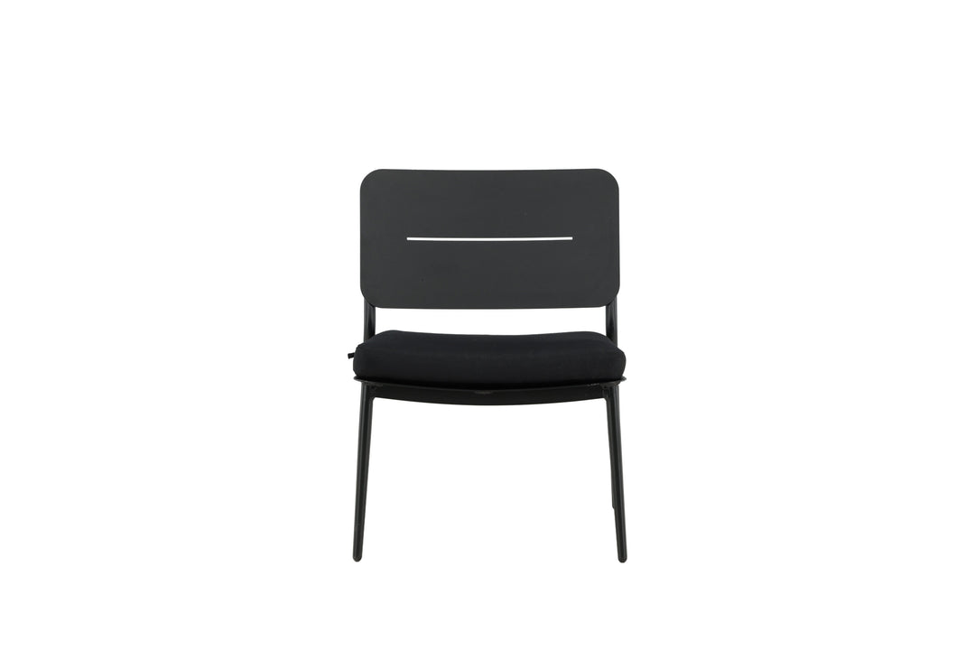 VENTURE DESIGN Lina loungestol m. hynde sort polyester og stål