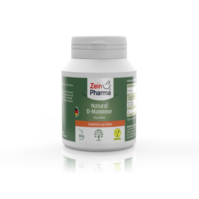 Detaljeret produktbillede af Zein Pharma Natural D-Mannose Pulver 200 g. på tilbud