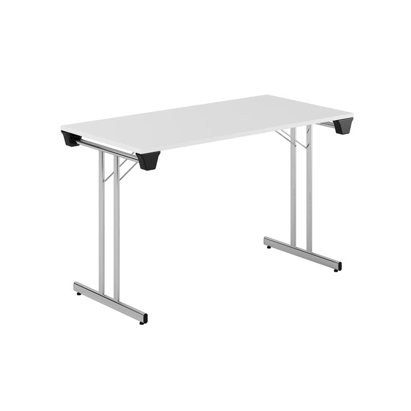 Produktbillede af Dinner Style 120x60cm Sammenklappeligt bord Hvid-krom på tilbud
