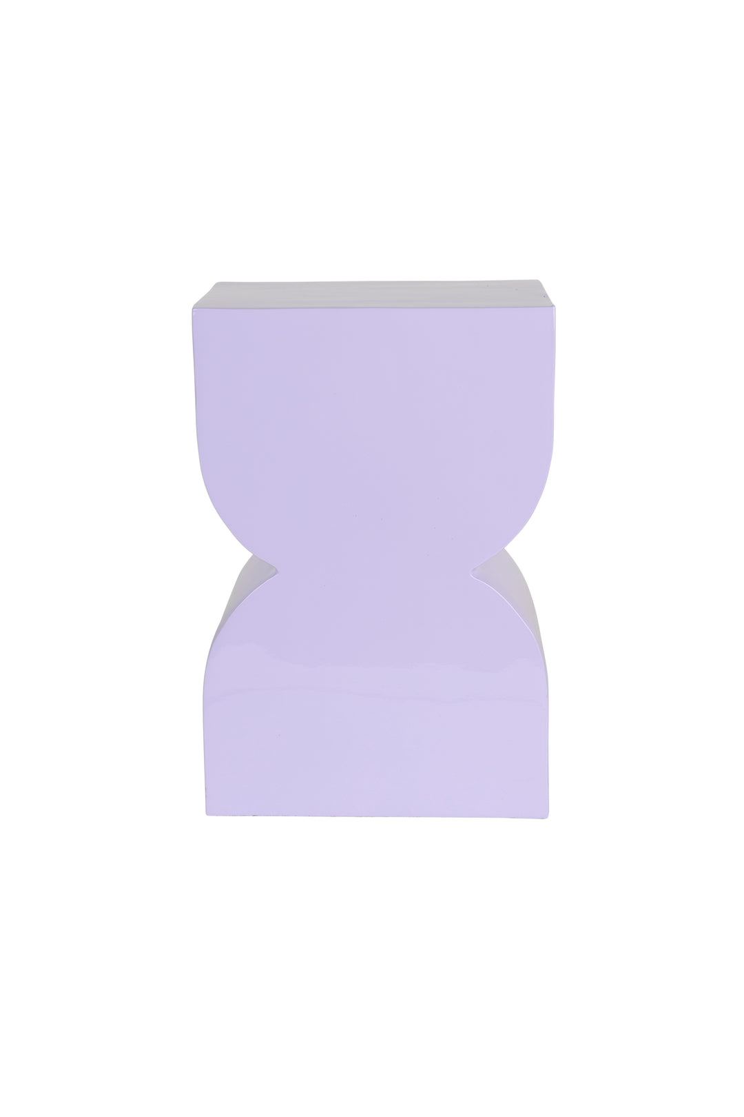 ZUIVER Cones skammel rektangulær blank lilla aluminium 21x30