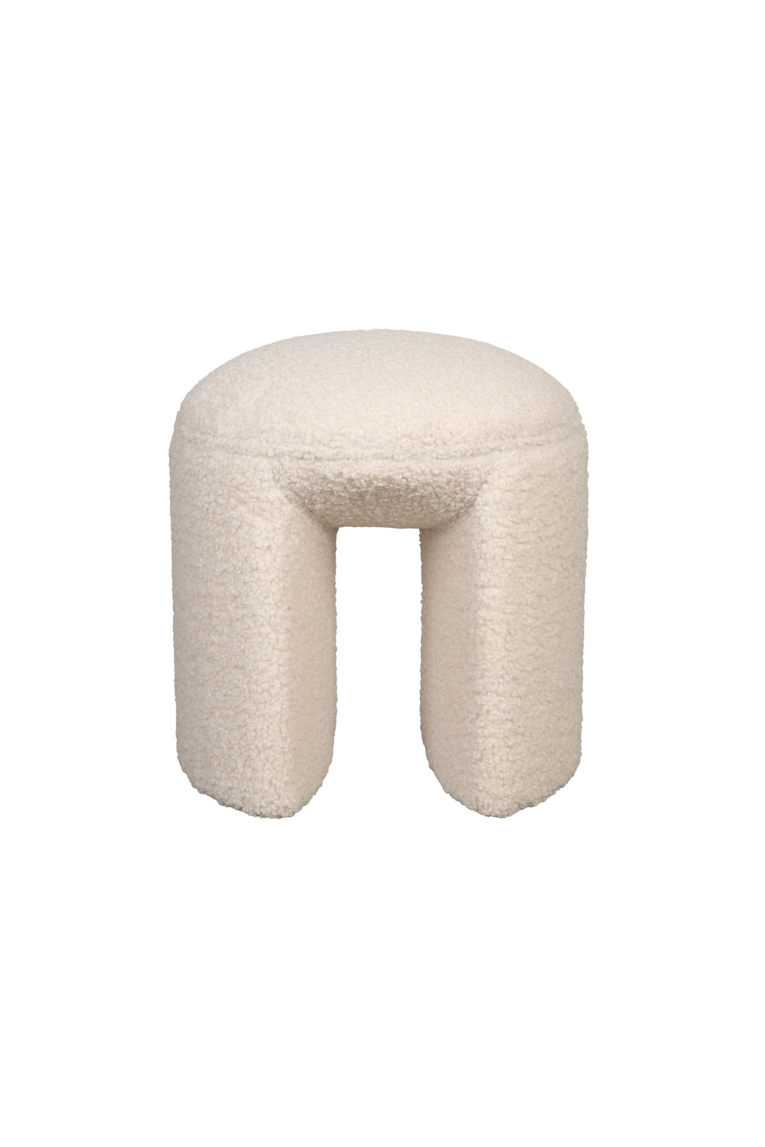 WHITE LABEL LIVING Noxx taburet hvid polyester 42x42