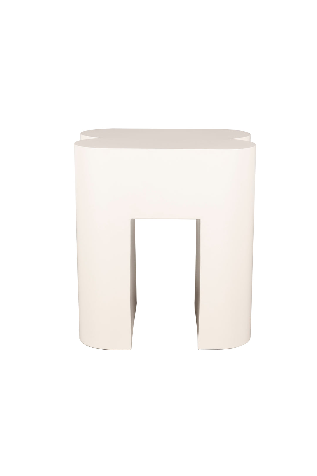 ZUIVER Shape skammel kvadratisk beige jern 40x40