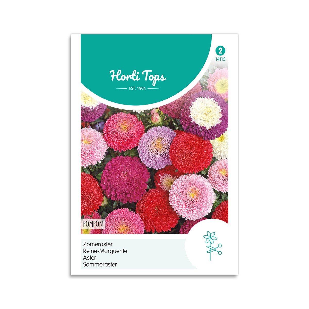 Produktbillede af Asters frø Pompon mix Horti Tops på tilbud i høj kvalitet