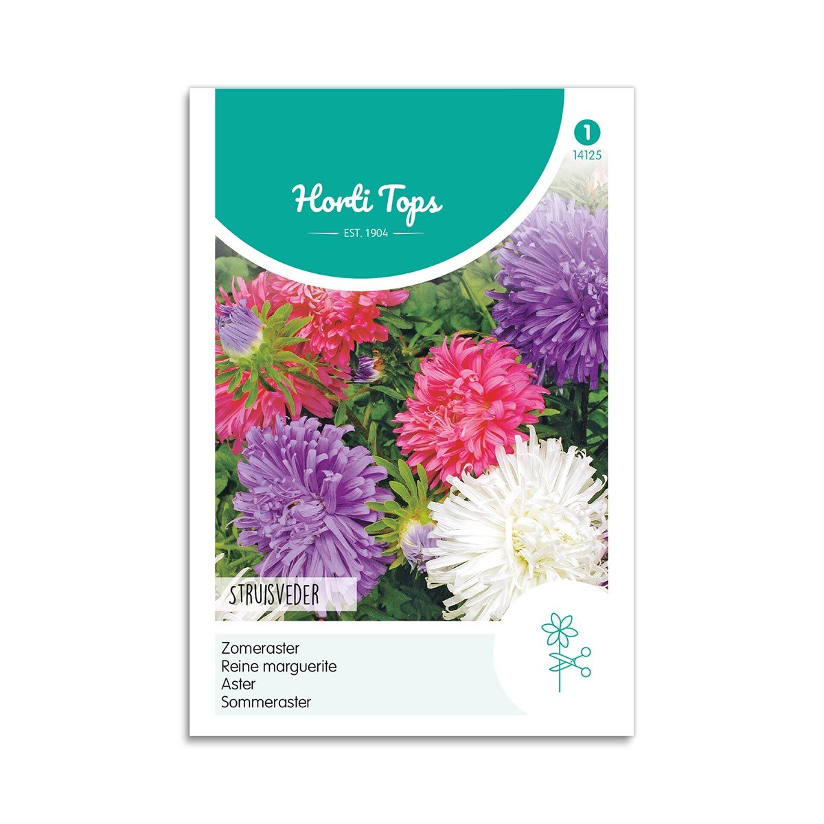 Produktbillede af Asters frø mix Struisveder Horti Tops på tilbud i høj kvalitet