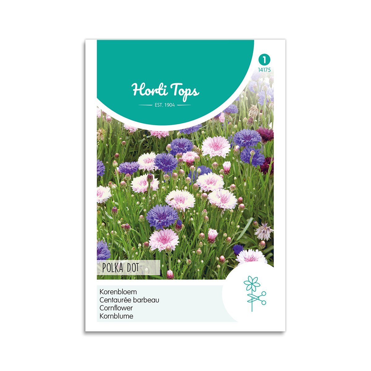 Produktbillede af Kornblomst frø mix Polka Dot Horti Tops på tilbud i høj kvalitet
