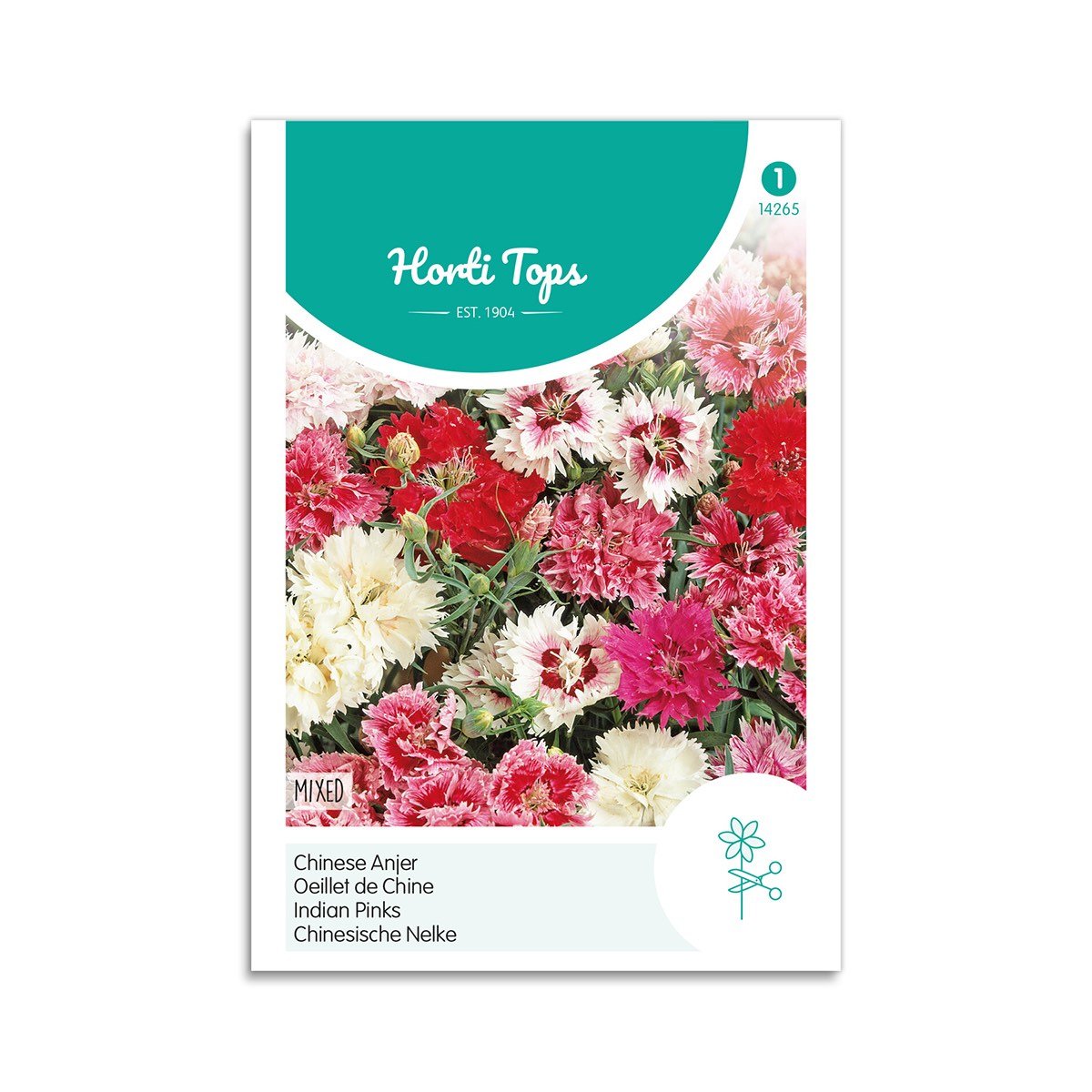 Produktbillede af Kinesernellike frø mix Horti Tops på tilbud i høj kvalitet