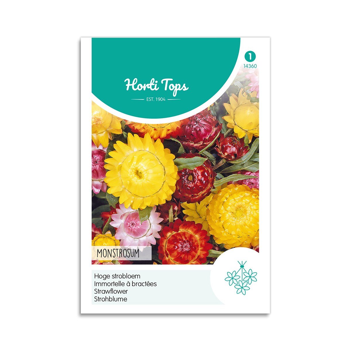 Produktbillede af Evighedsblomst frø Monstrosum Horti Tops på tilbud i høj kvalitet