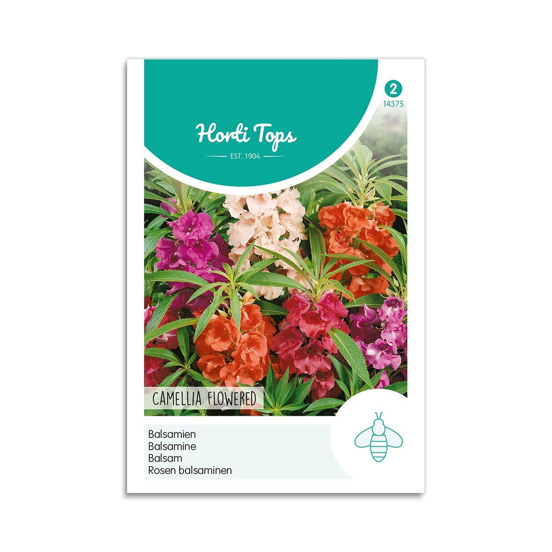 Produktbillede af Balsamin frø Camellia Flowered Horti Tops på tilbud i høj kvalitet