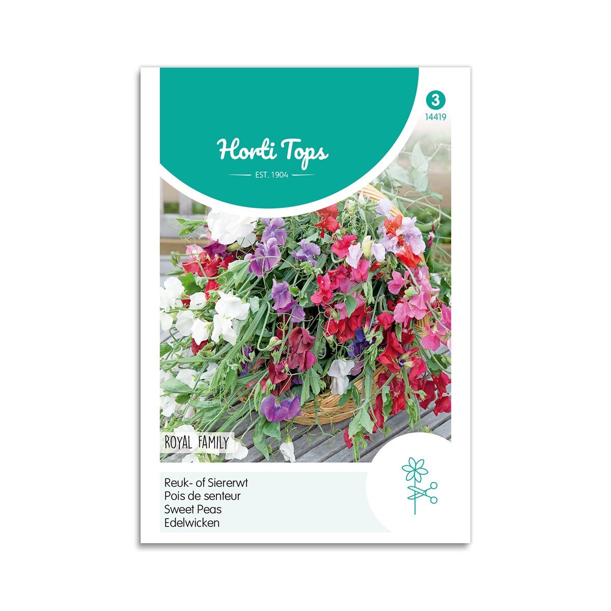 Produktbillede af Ærteblomst frø Royal Family Horti Tops på tilbud i høj kvalitet