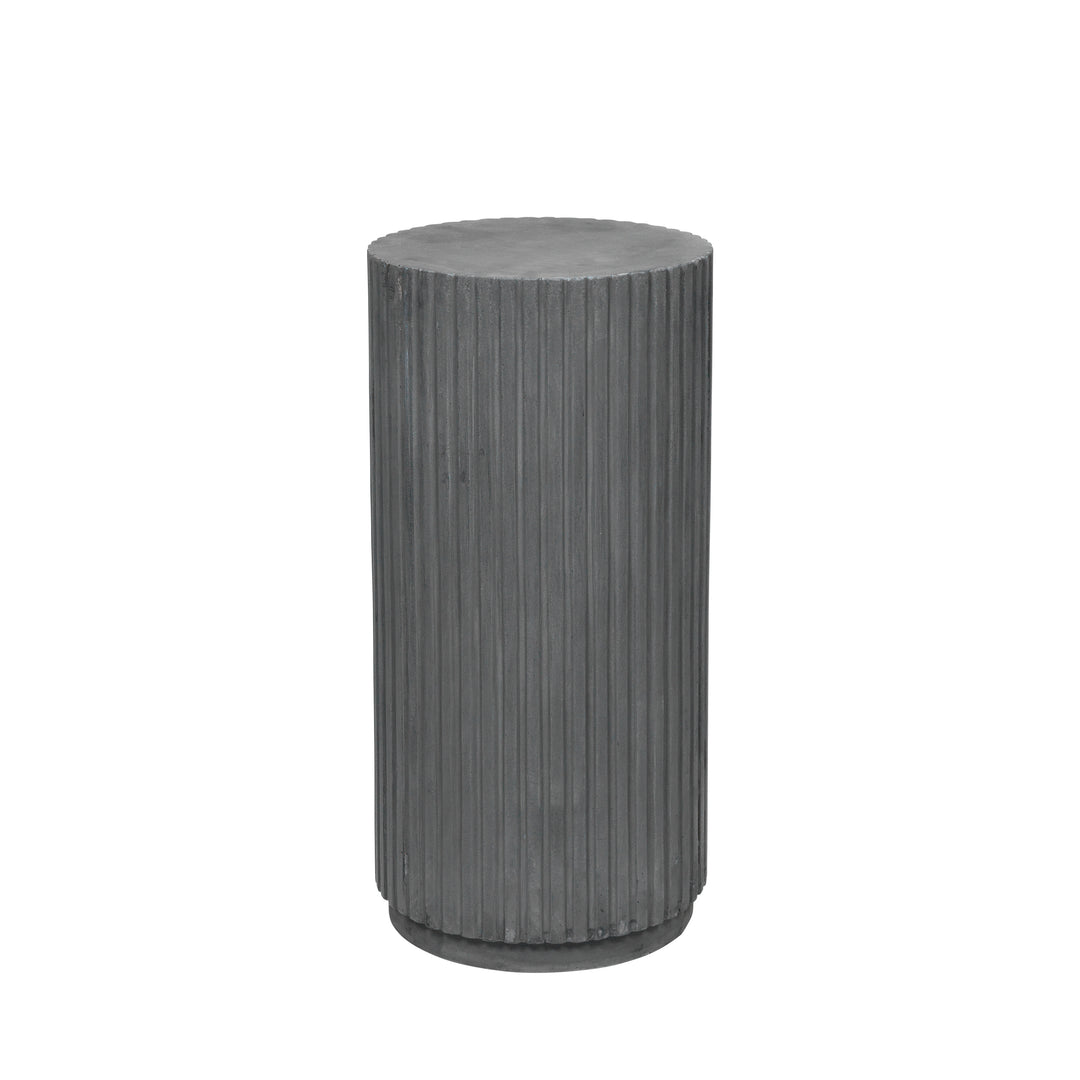BROSTE COPENHAGEN rund Rillo sidebord grå fibercement Ø38,5