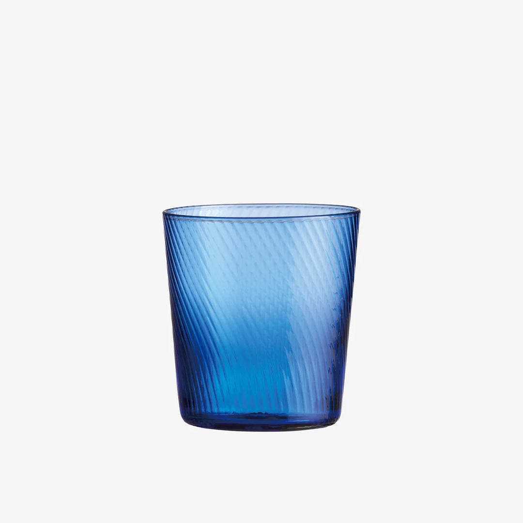Produktbillede af Aida RAW Unique swirl lav vandglas 30 cl. mørkeblå i premium kvalitet