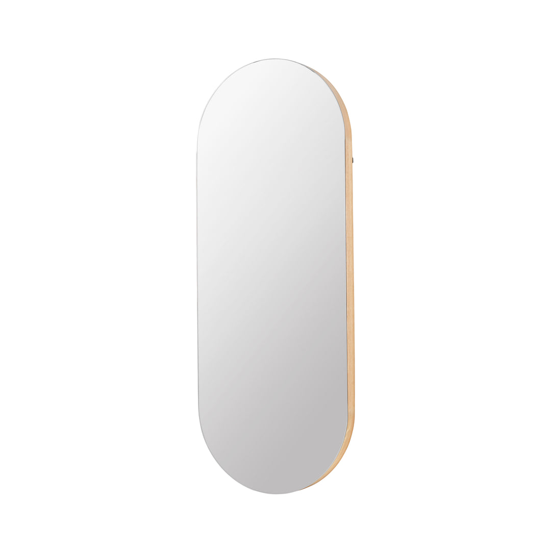 BROSTE COPENHAGEN oval Alva vægspejl spejlglas og natur eg 62x158