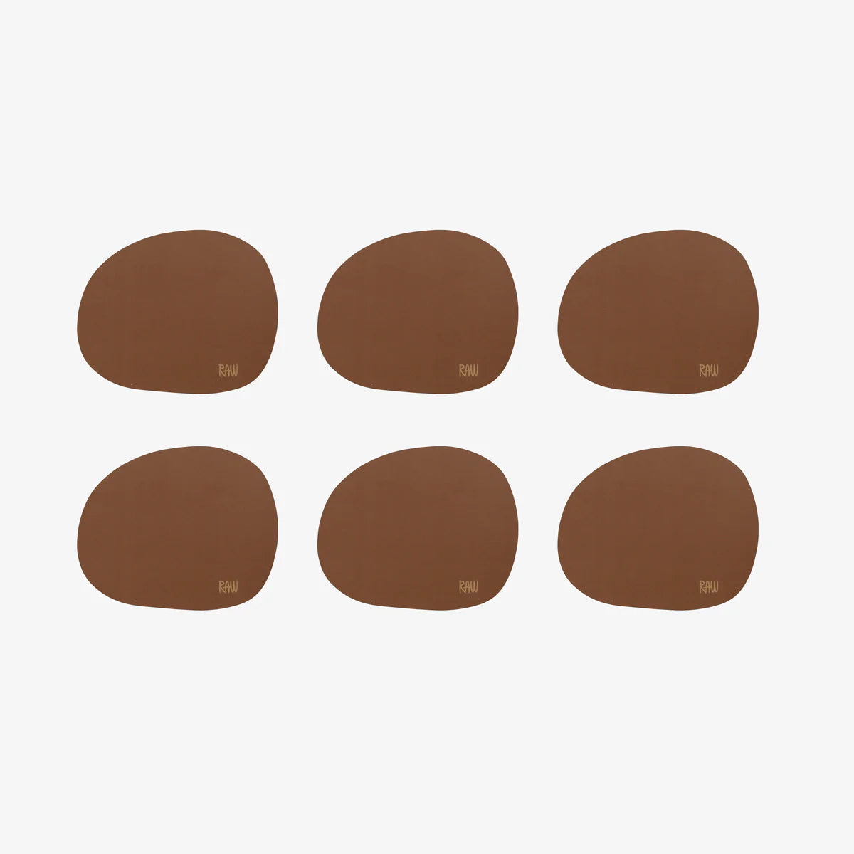Produktbillede af Aida RAW Silicone soft surface coaster / glasbrikker mocca 6 stk i premium kvalitet