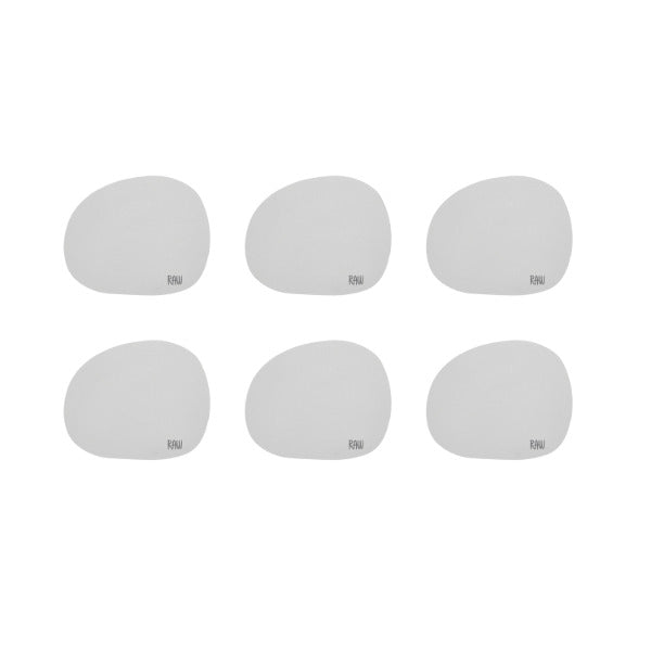 Produktbillede af Aida RAW Silicone soft surface coaster / glasbrikker lysegrå 6 stk i premium kvalitet