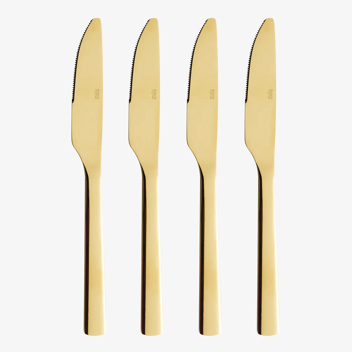 Produktbillede af Aida RAW kniv guld farvet belægning 4 stk i premium kvalitet