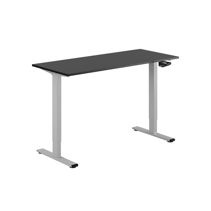 Produktbillede af ECO Hæve/Sænkebord manuelt 140x60cm Sort-grå på tilbud
