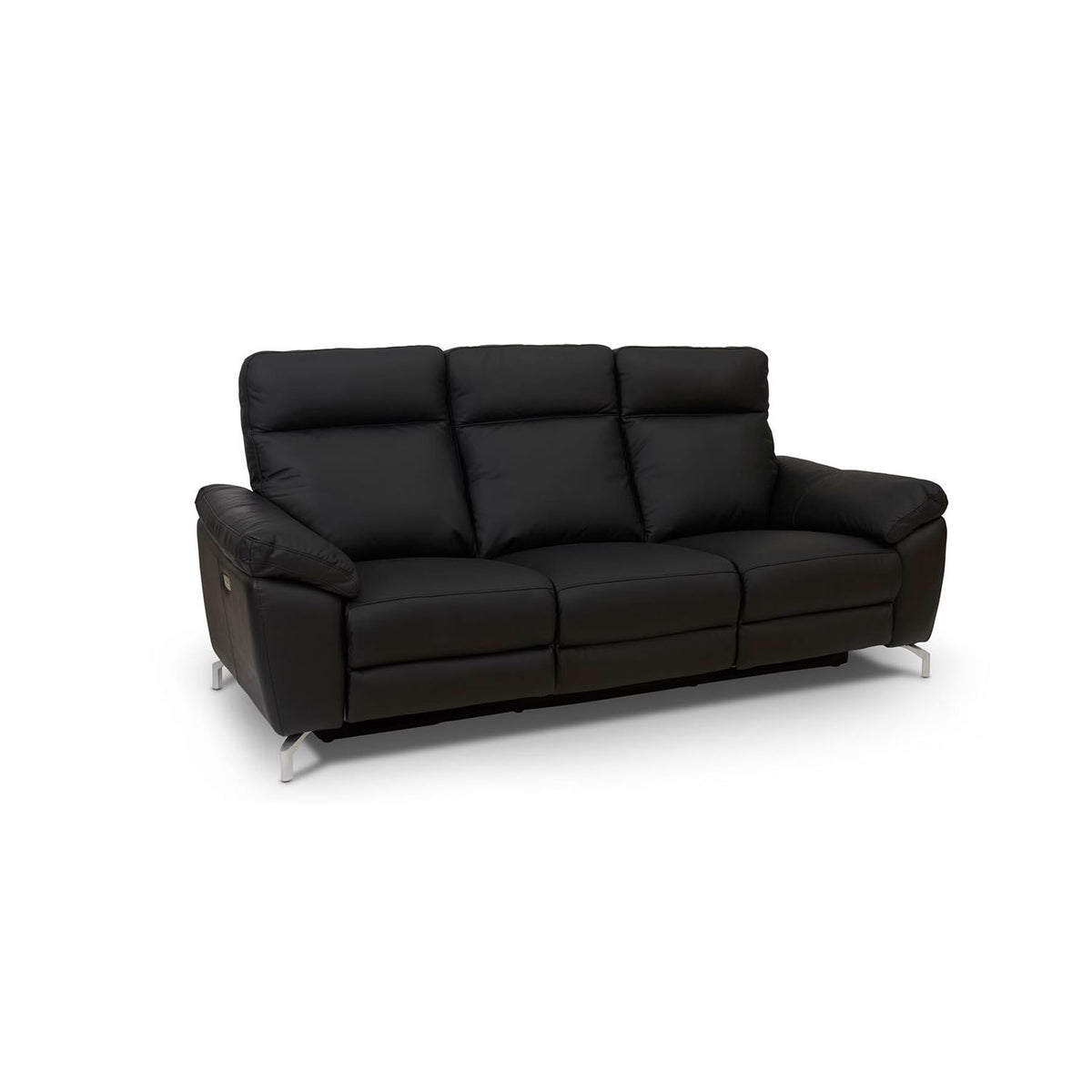 Sort 3 personers lædersofa, Furnhouse Selesta