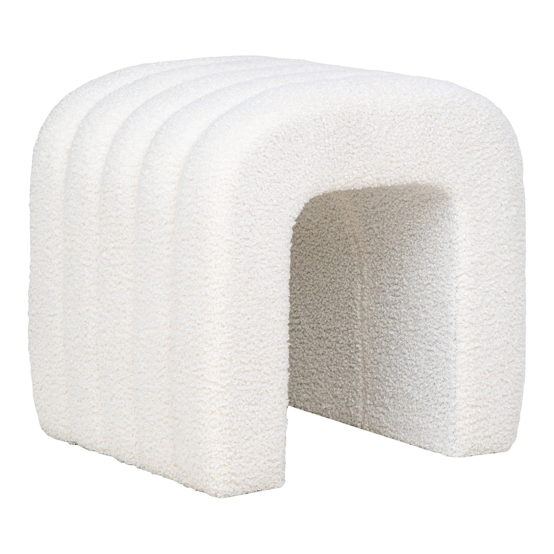 HOUSE NORDIC  Puf bouclé hvid 41x36,5 cm HN1234