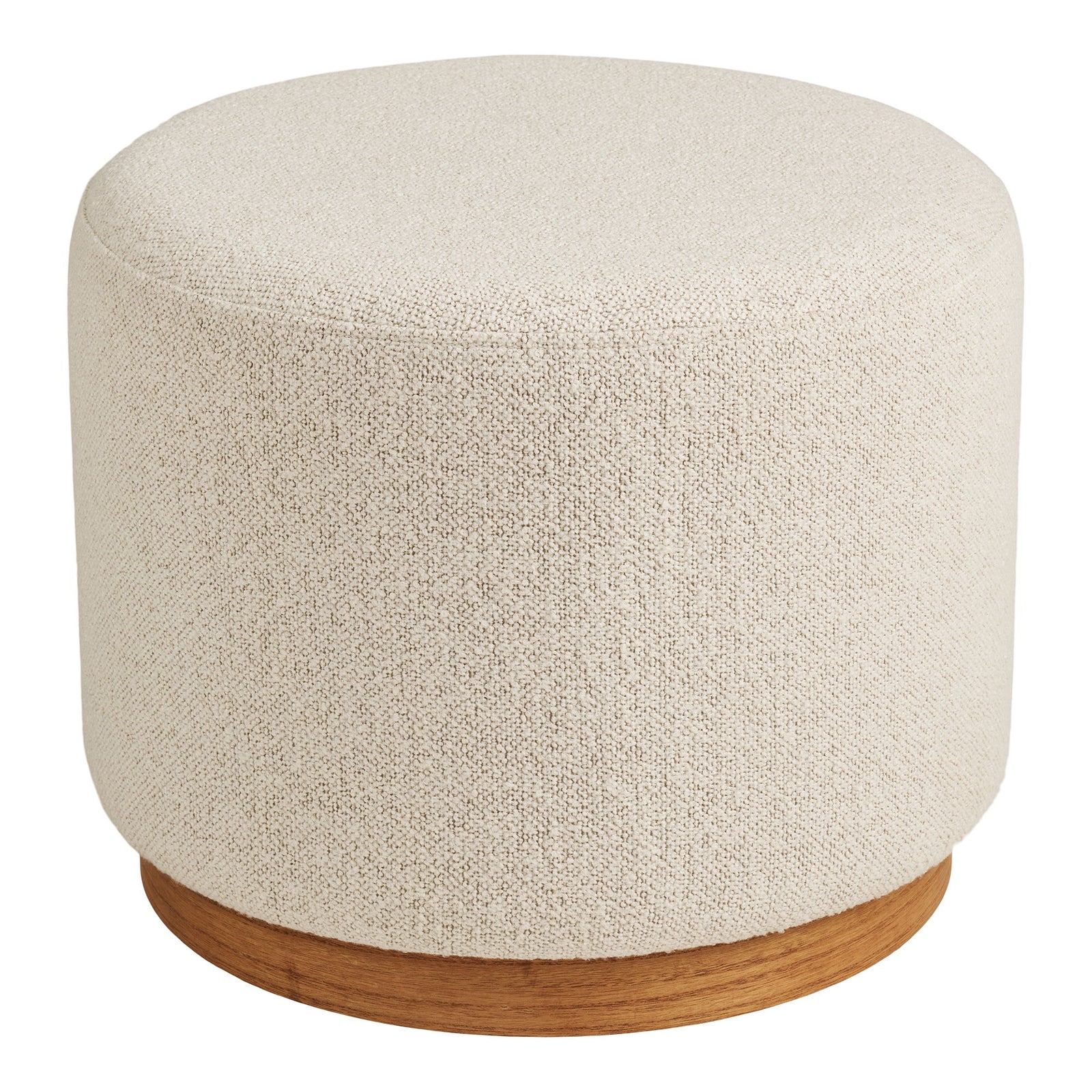 Produktbillede af HOUSE NORDIC  Daisy puf rund sand bouclé polyester og fyrretræ Ø50 i premium kvalitet
