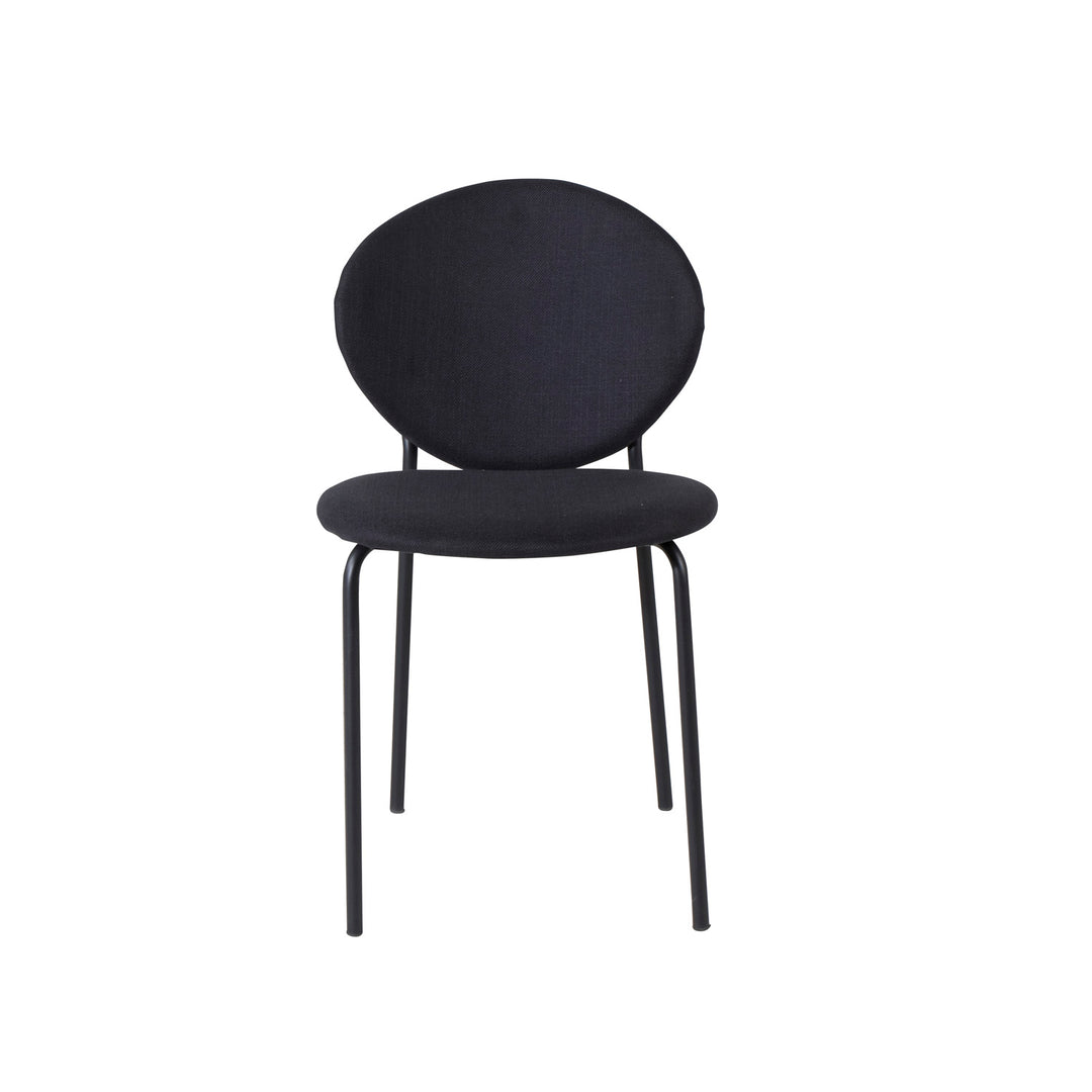 VENTURE DESIGN Vault spisebordsstol sort polyester og sort metal