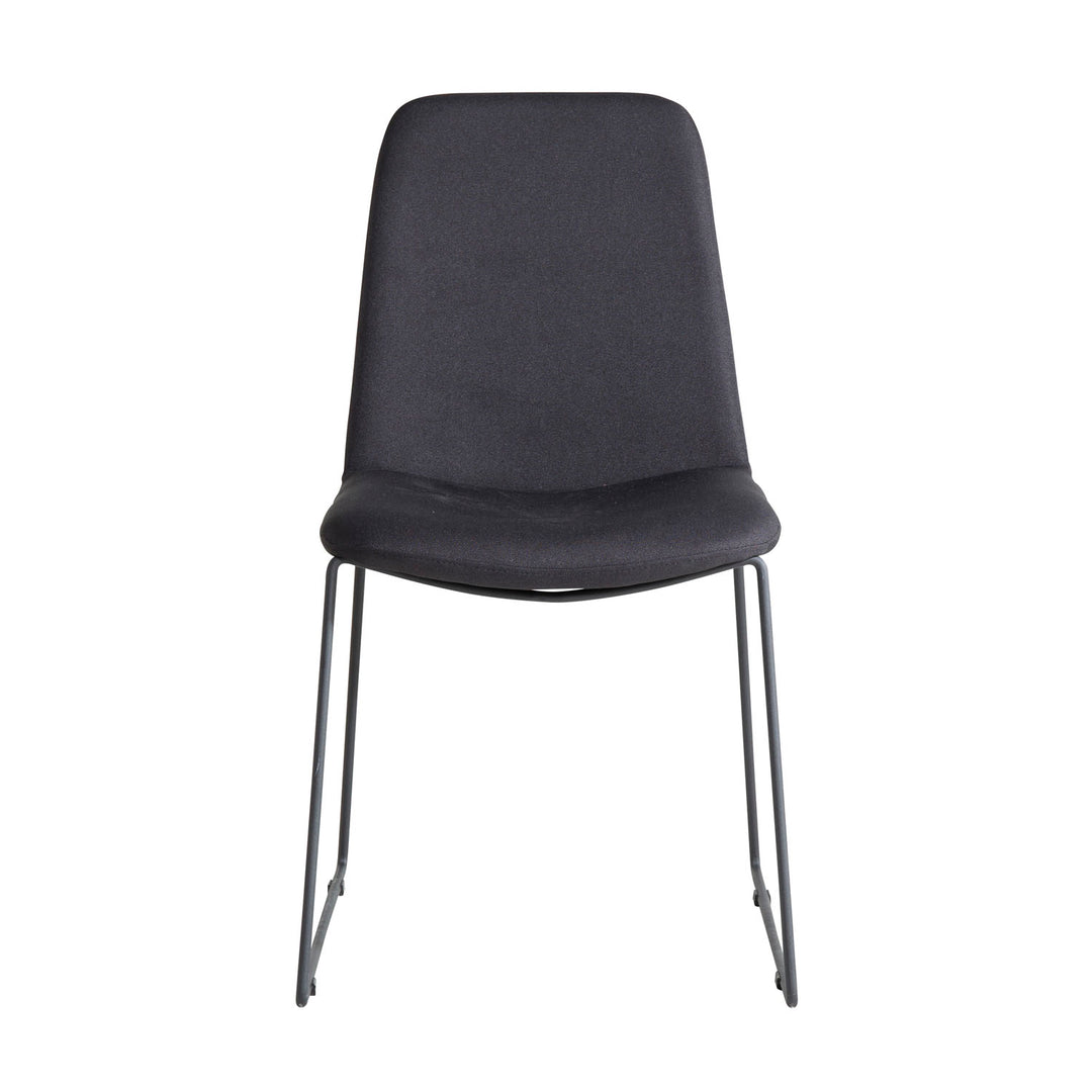 VENTURE DESIGN Muce spisebordsstol sort polyester og sort metal