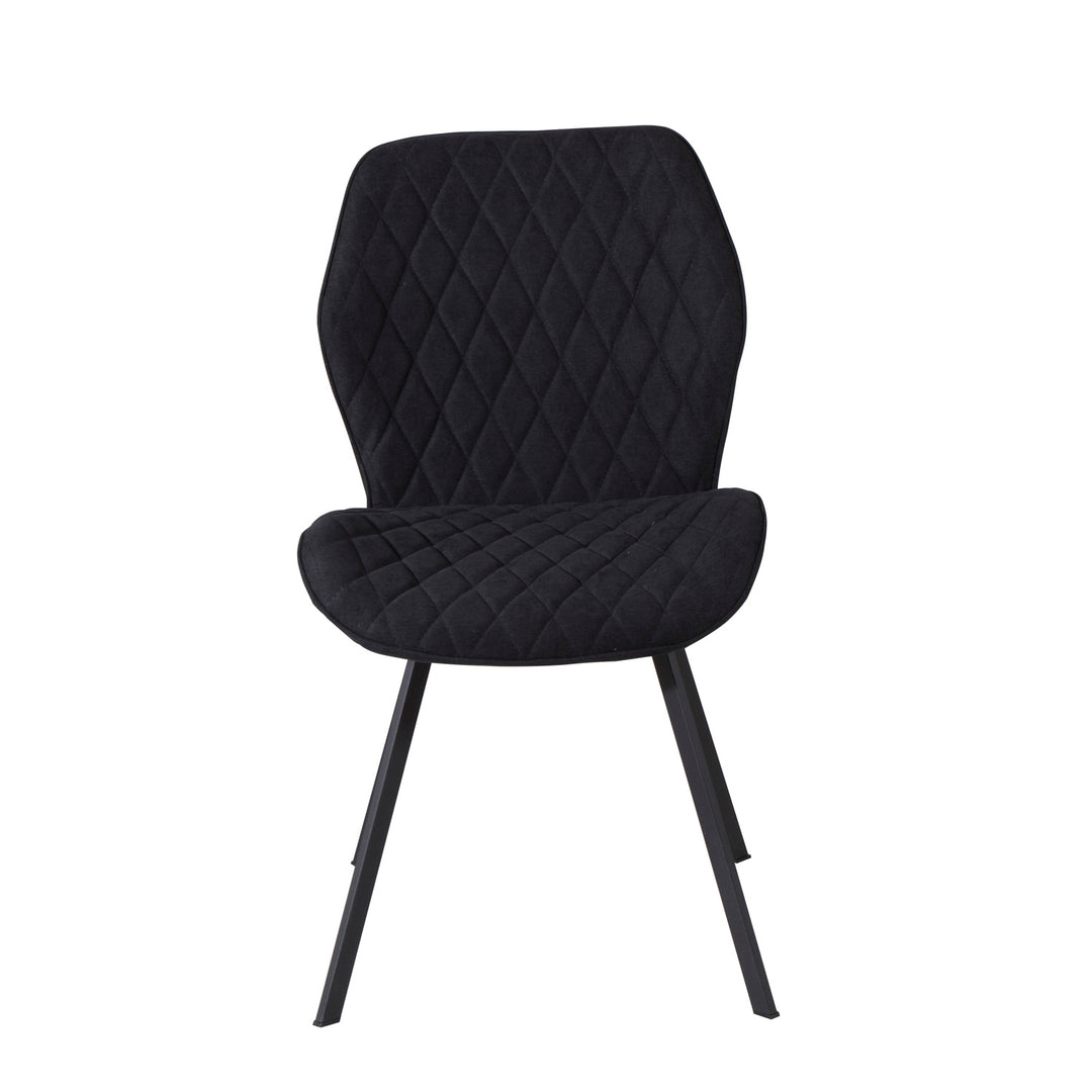 Produktbillede af VENTURE DESIGN Gemma spisebordsstol sort polyester og sort metal i premium kvalitet