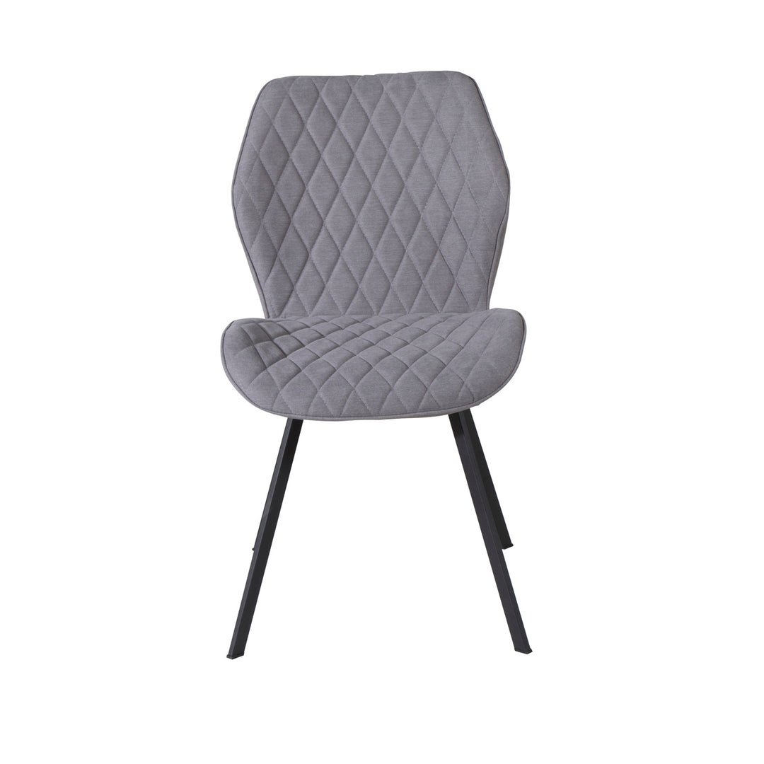 VENTURE DESIGN Gemma spisebordsstol grå polyester og sort metal
