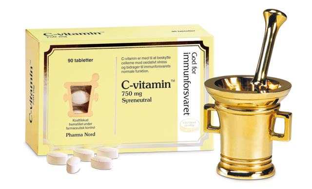 Detaljeret produktbillede af Pharma Nord C-vitamin 750 mg Syreneutral 90 tabl. på tilbud