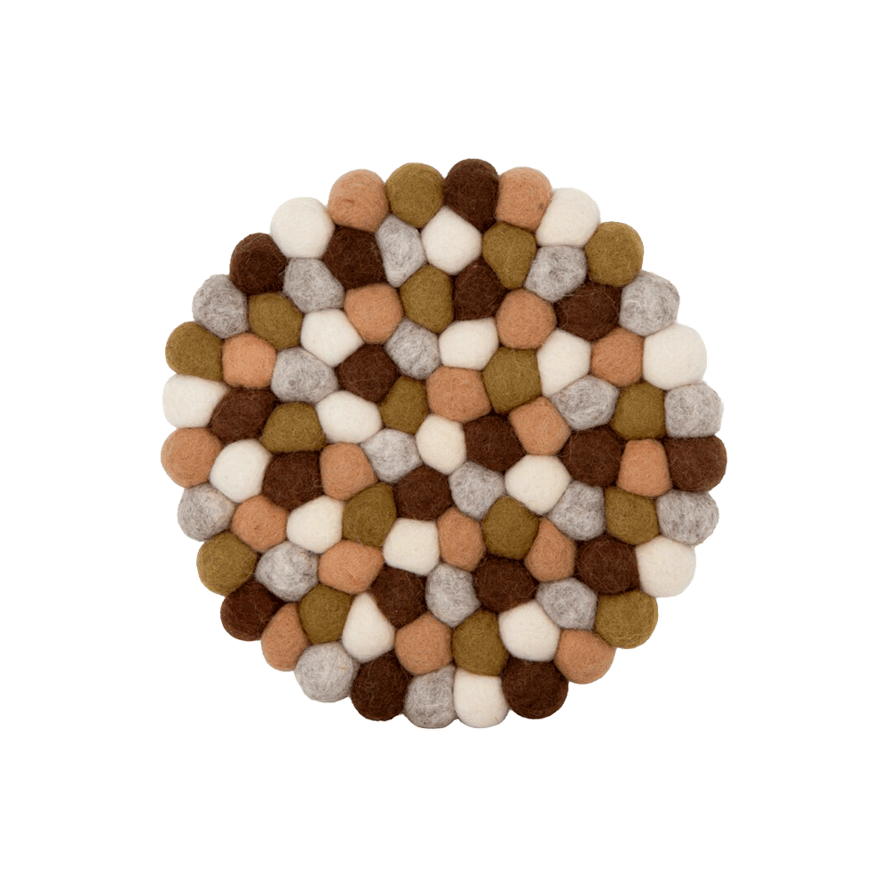 Rund mørkebrun DAKOTA bordskåner fra Holmen, diameter 19 cm