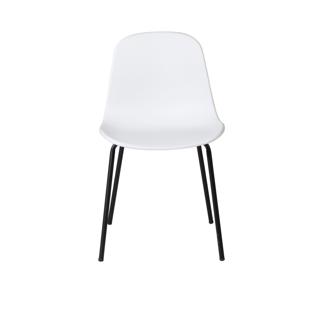 VENTURE DESIGN Arctic spisebordsstol hvid plastik og sort metal