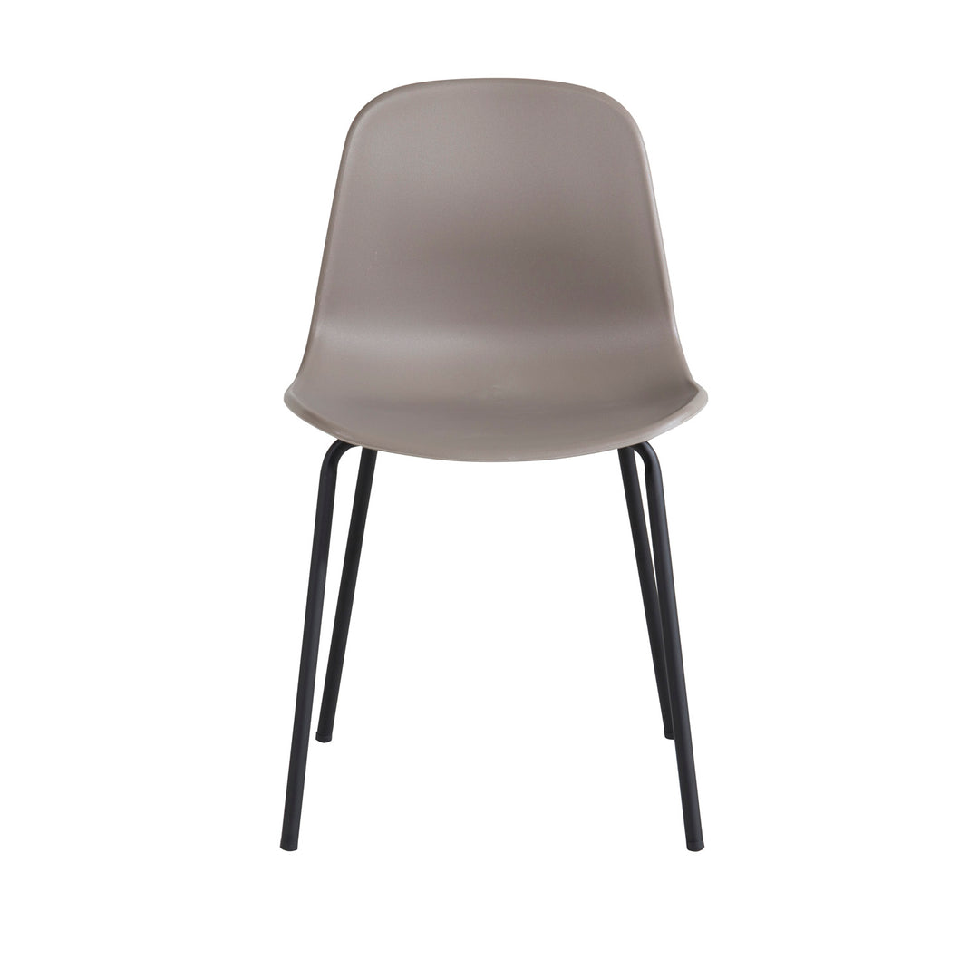 VENTURE DESIGN Arctic spisebordsstol khaki plastik og sort metal