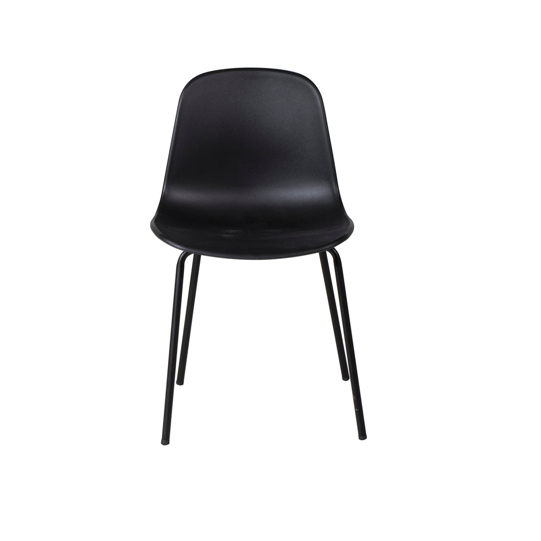 VENTURE DESIGN Arctic spisebordsstol sort plastik og sort metal
