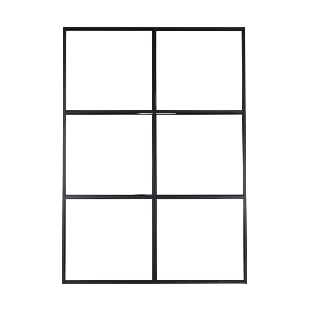 VENTURE DESIGN Leif rumdeler glas og sort metal 150x210