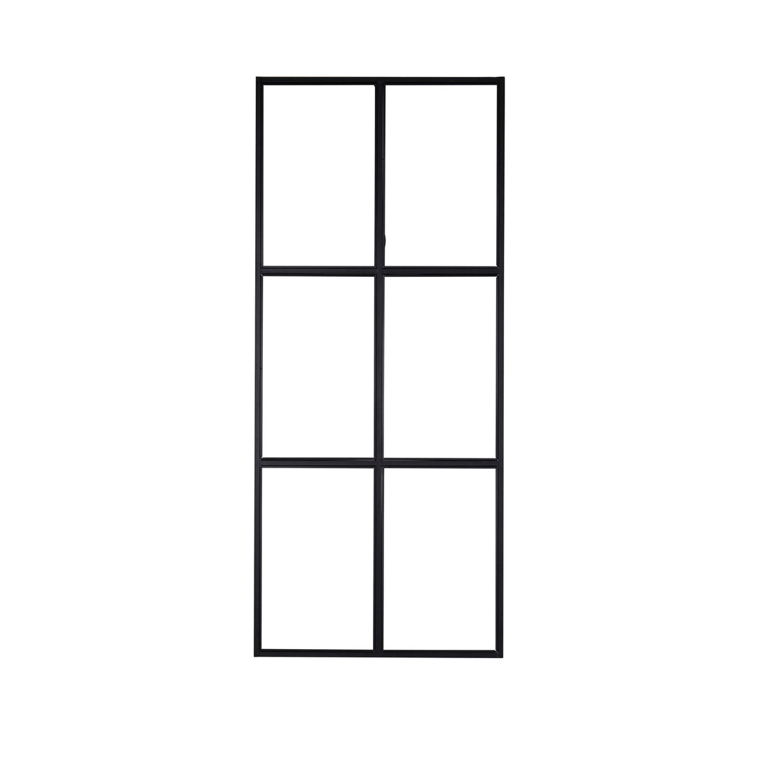 VENTURE DESIGN Leif rumdeler glas og sort metal 90x210