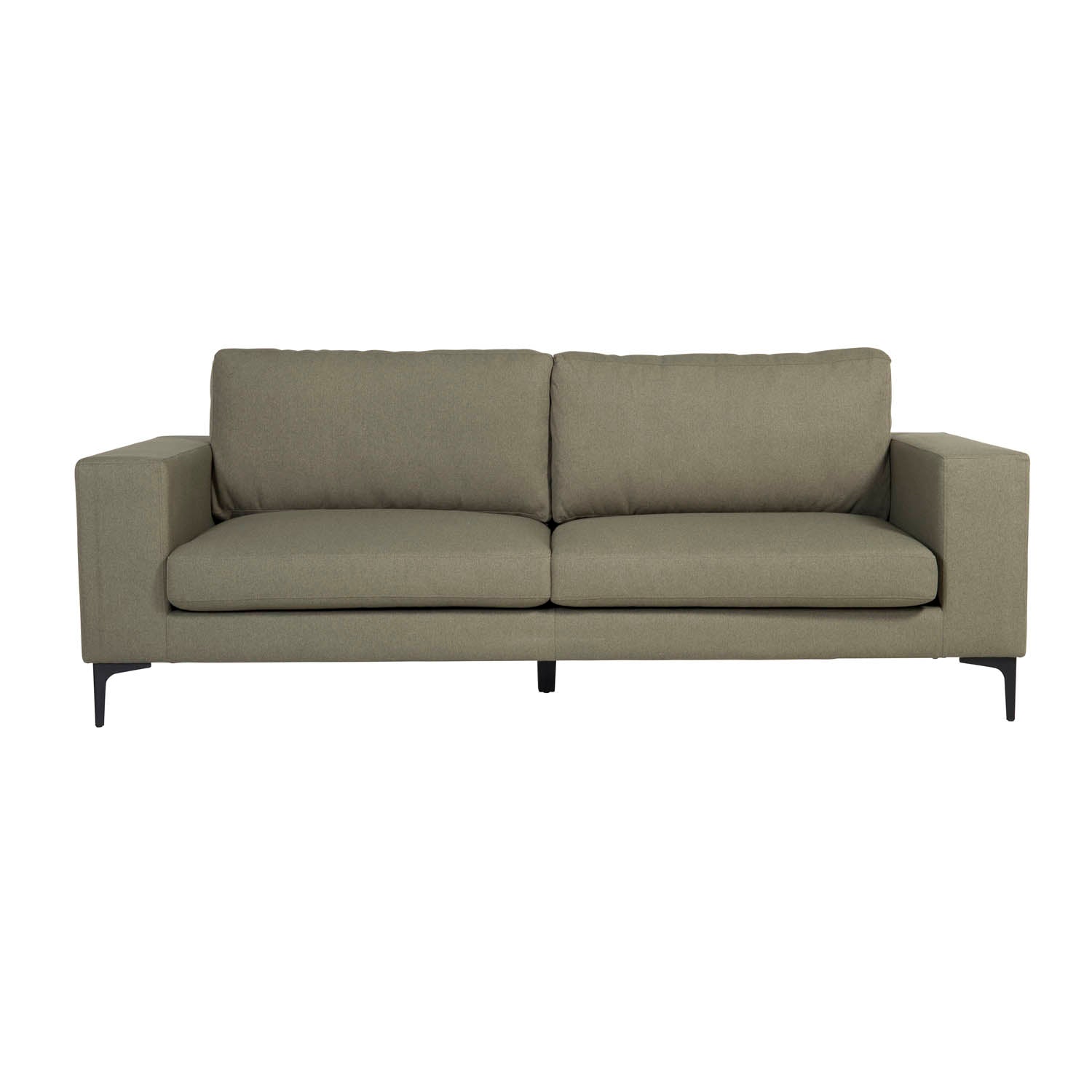 Produktbillede af VENTURE DESIGN Bolero 3 pers. sofa grøn polyester og sort metal i premium kvalitet