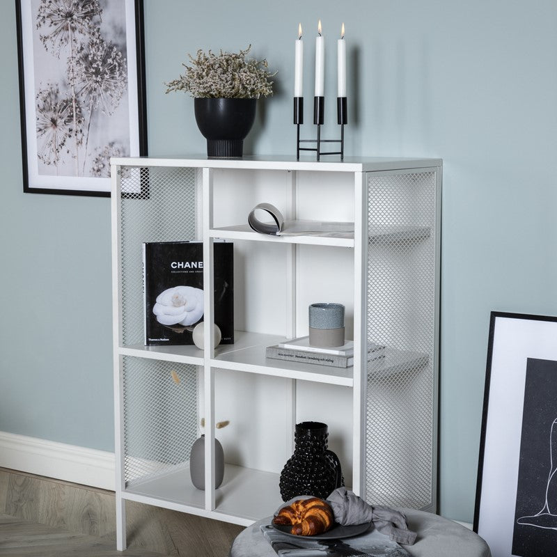 Produktbillede af Zentra Skab i hvidt industrielt design 80 x 110 cm. på tilbud i høj kvalitet