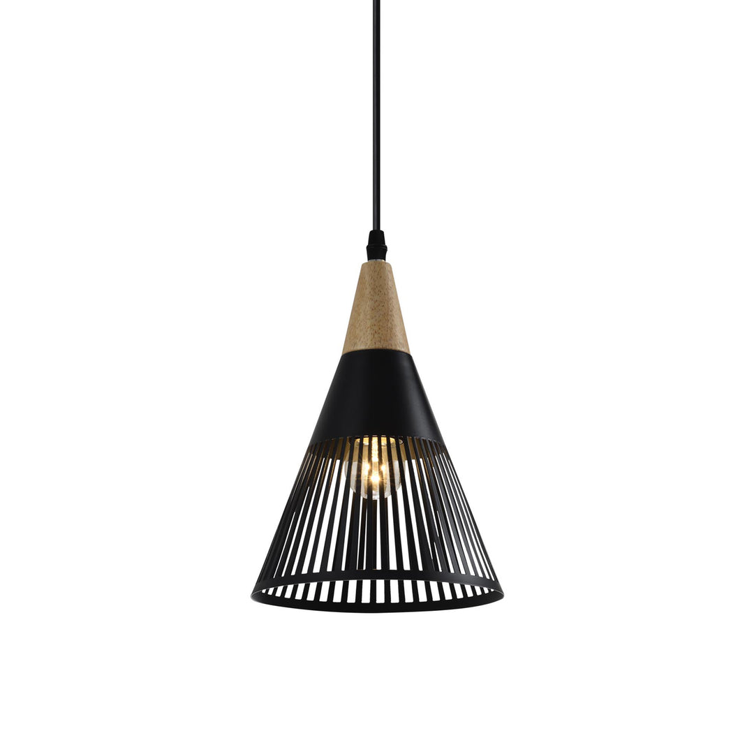 VENTURE DESIGN Gruid loftlampe natur træ og sort jern
